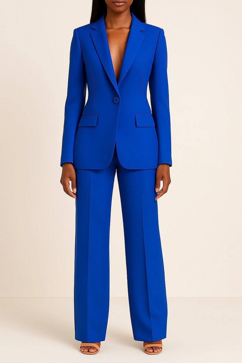 Delaney™ | Traje de blazer entallado y pantalón de pierna ancha