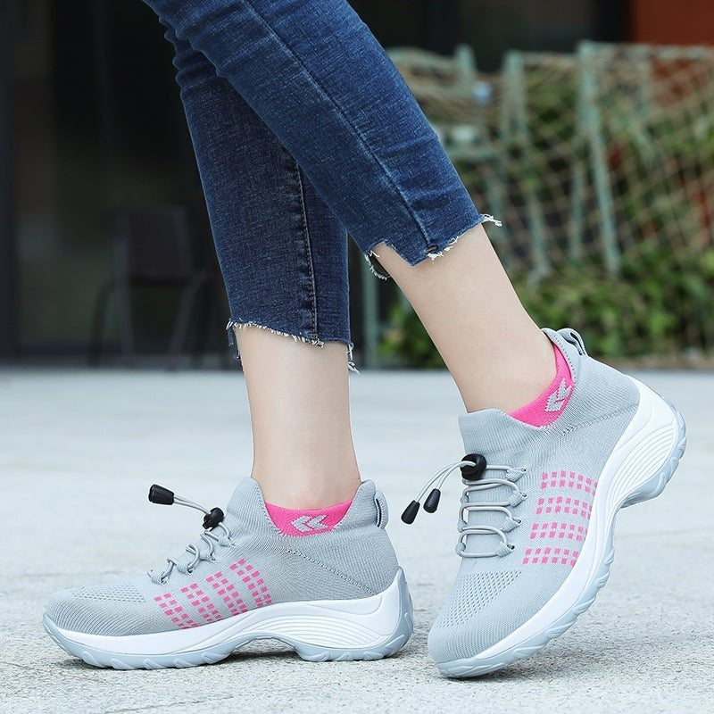 Avery™ | Zapatillas de punto con plataforma y cordones