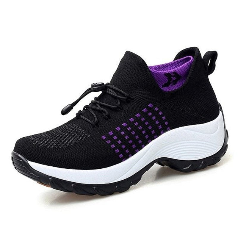 Avery™ | Zapatillas de punto con plataforma y cordones