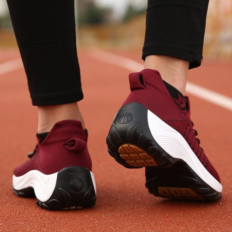 Avery™ | Zapatillas de punto con plataforma y cordones