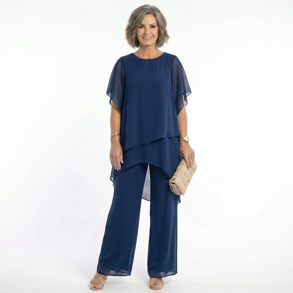 Hailey™ | Conjunto de ceremonia con túnica asimétrica y pantalón