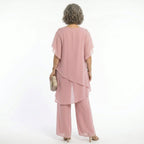 Hailey™ | Conjunto de ceremonia con túnica asimétrica y pantalón