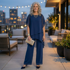 Hailey™ | Conjunto de ceremonia con túnica asimétrica y pantalón