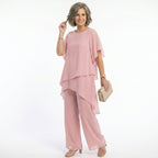 Hailey™ | Conjunto de ceremonia con túnica asimétrica y pantalón