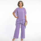 Hailey™ | Conjunto de ceremonia con túnica asimétrica y pantalón