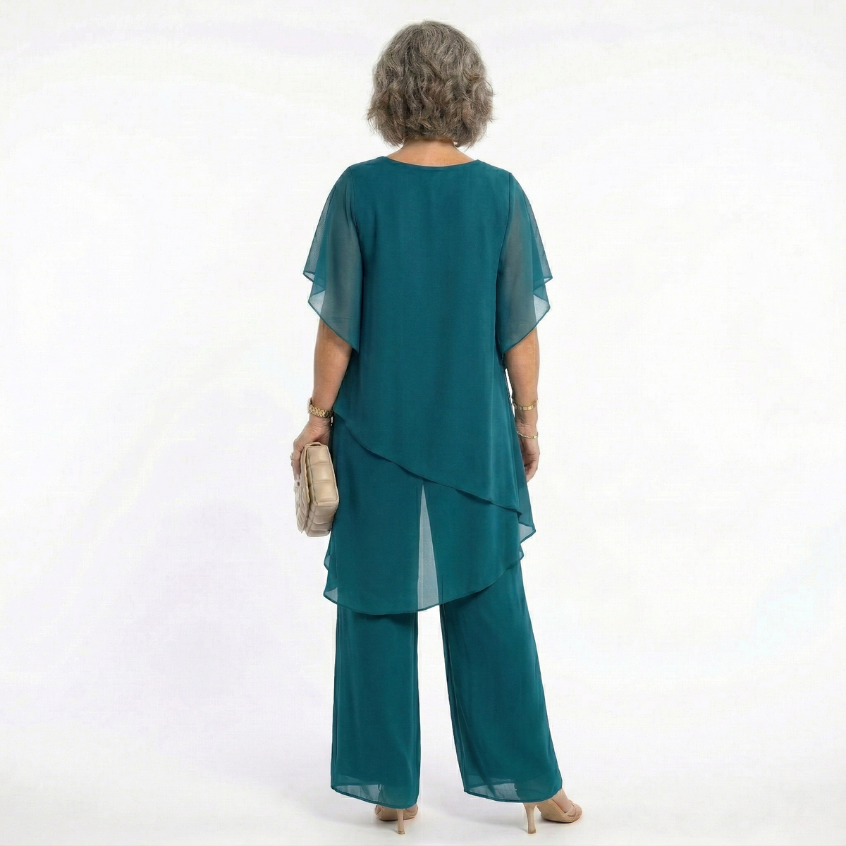 Hailey™ | Conjunto de ceremonia con túnica asimétrica y pantalón