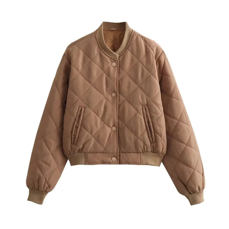 Fiona™ | Bomber acolchada con cuello redondo