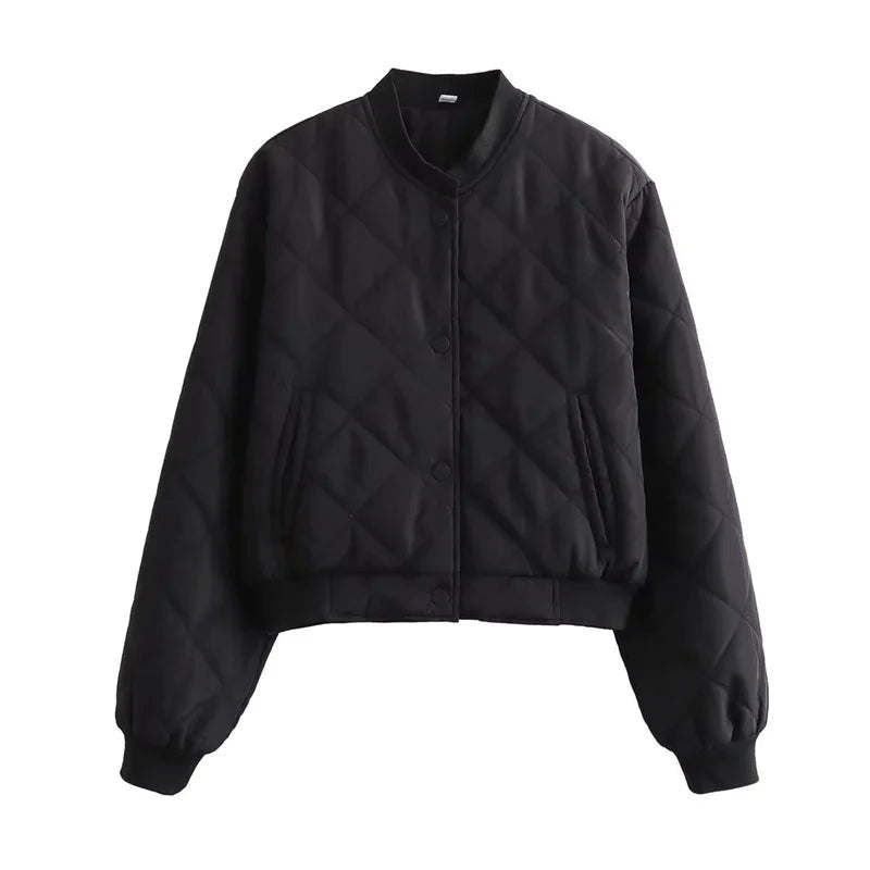 Fiona™ | Bomber acolchada con cuello redondo