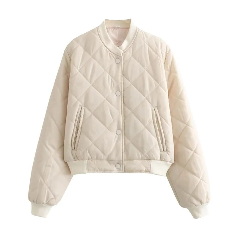 Fiona™ | Bomber acolchada con cuello redondo