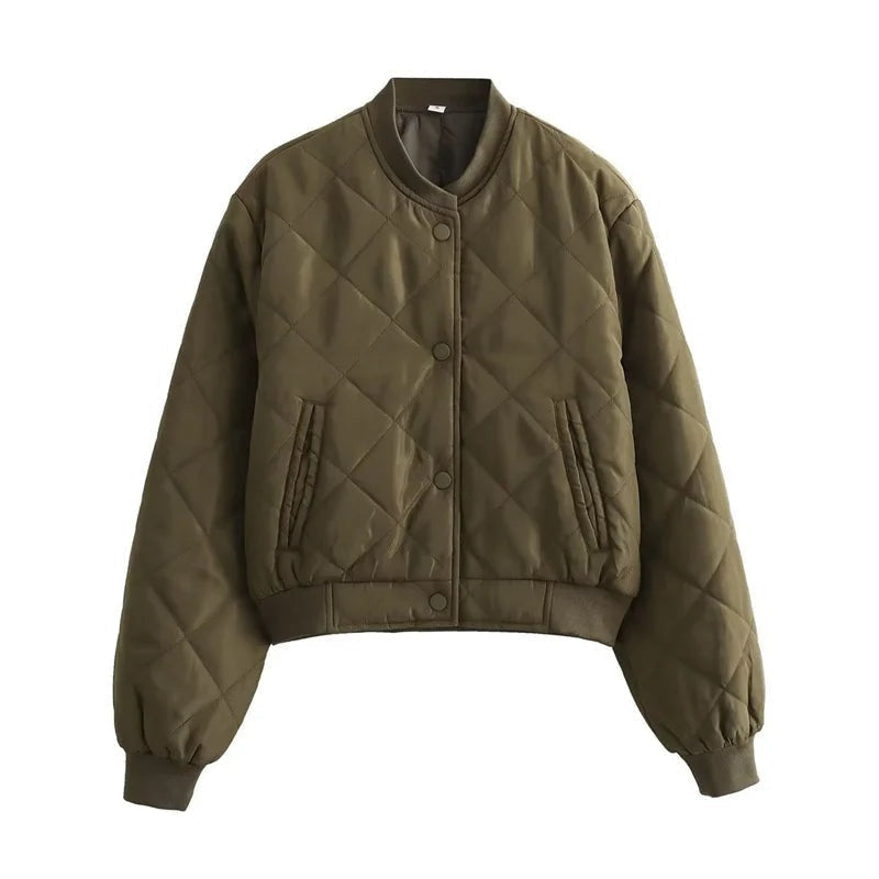 Fiona™ | Bomber acolchada con cuello redondo