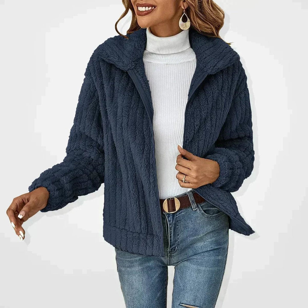 Evelyn™ | Chaqueta polar con cremallera y cuello solapa