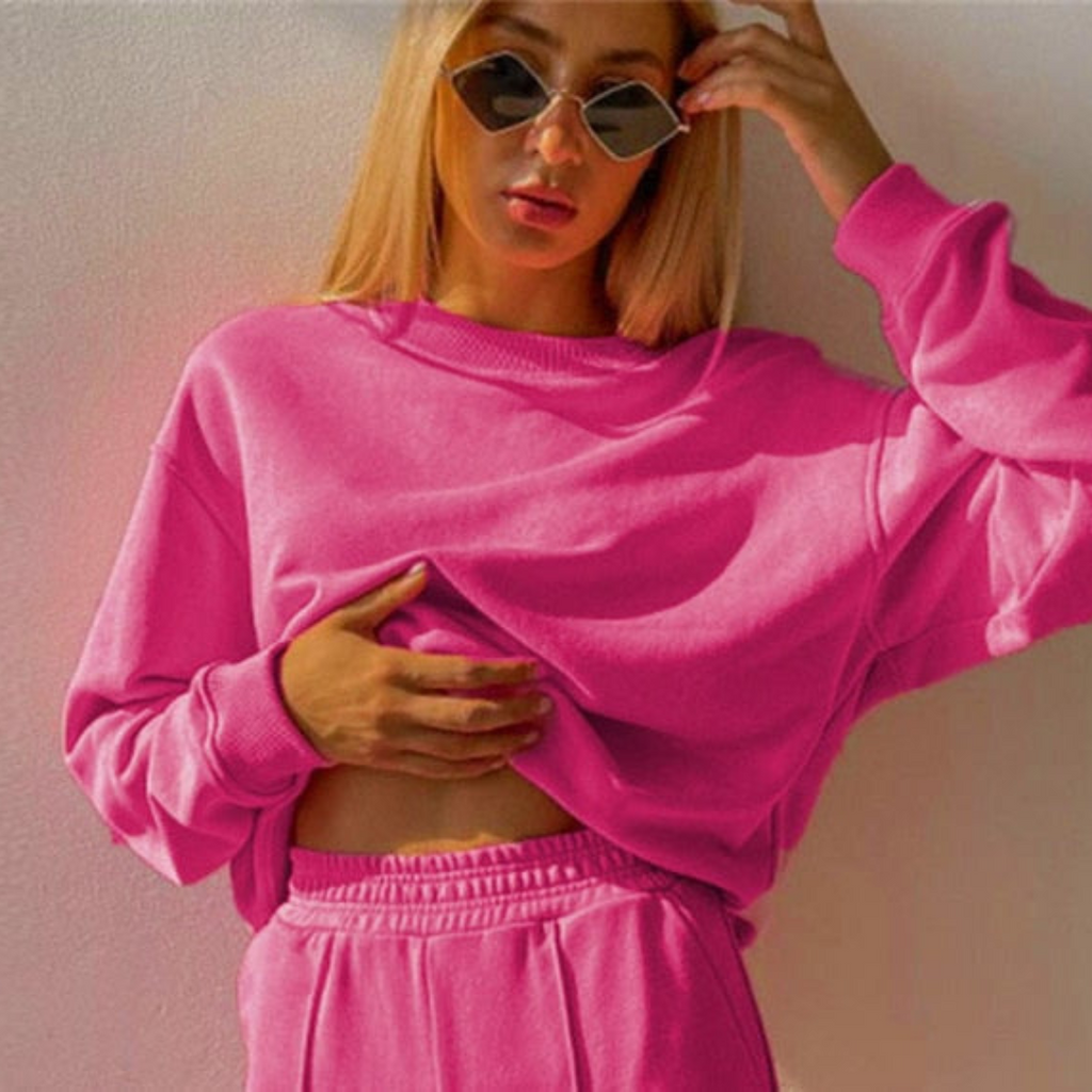 Audrey™ | Chándal de dos piezas con sudadera y pantalón ancho