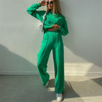Audrey™ | Chándal de dos piezas con sudadera y pantalón ancho