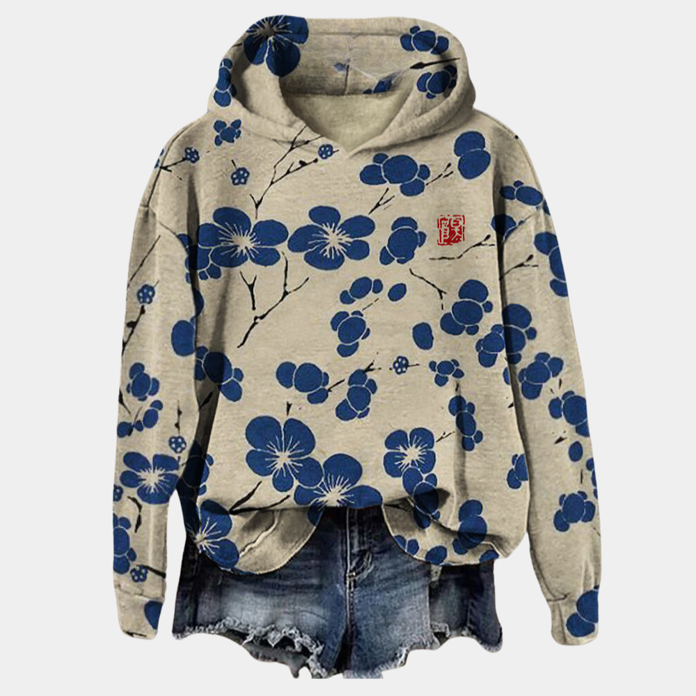 Rebecca™ | Sudadera oversize con capucha y estampado floral