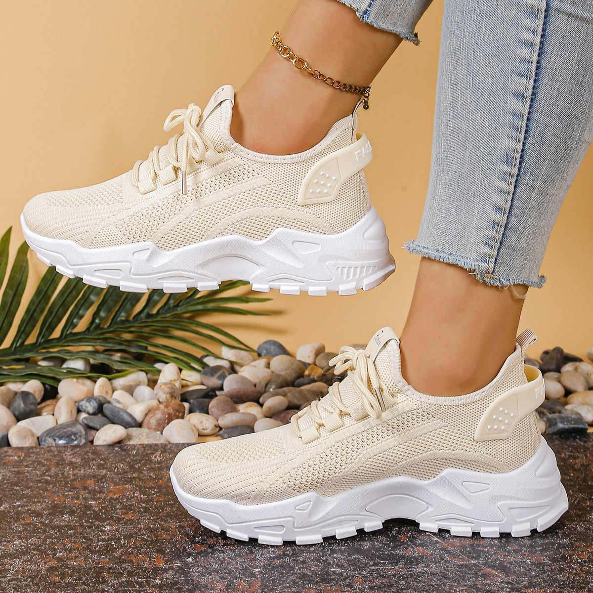 Daphne™ | Zapatillas chunky de malla con suela gruesa