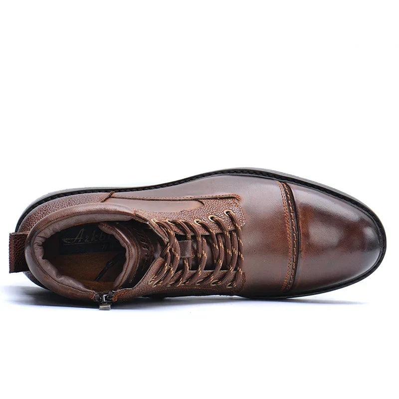 Cameron™ | Botas de trabajo de piel con cremallera lateral