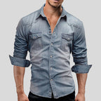Vincent™ | Camisa vaquera de manga larga con bolsillos en el pecho