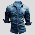 Vincent™ | Camisa vaquera de manga larga con bolsillos en el pecho