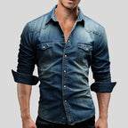 Vincent™ | Camisa vaquera de manga larga con bolsillos en el pecho