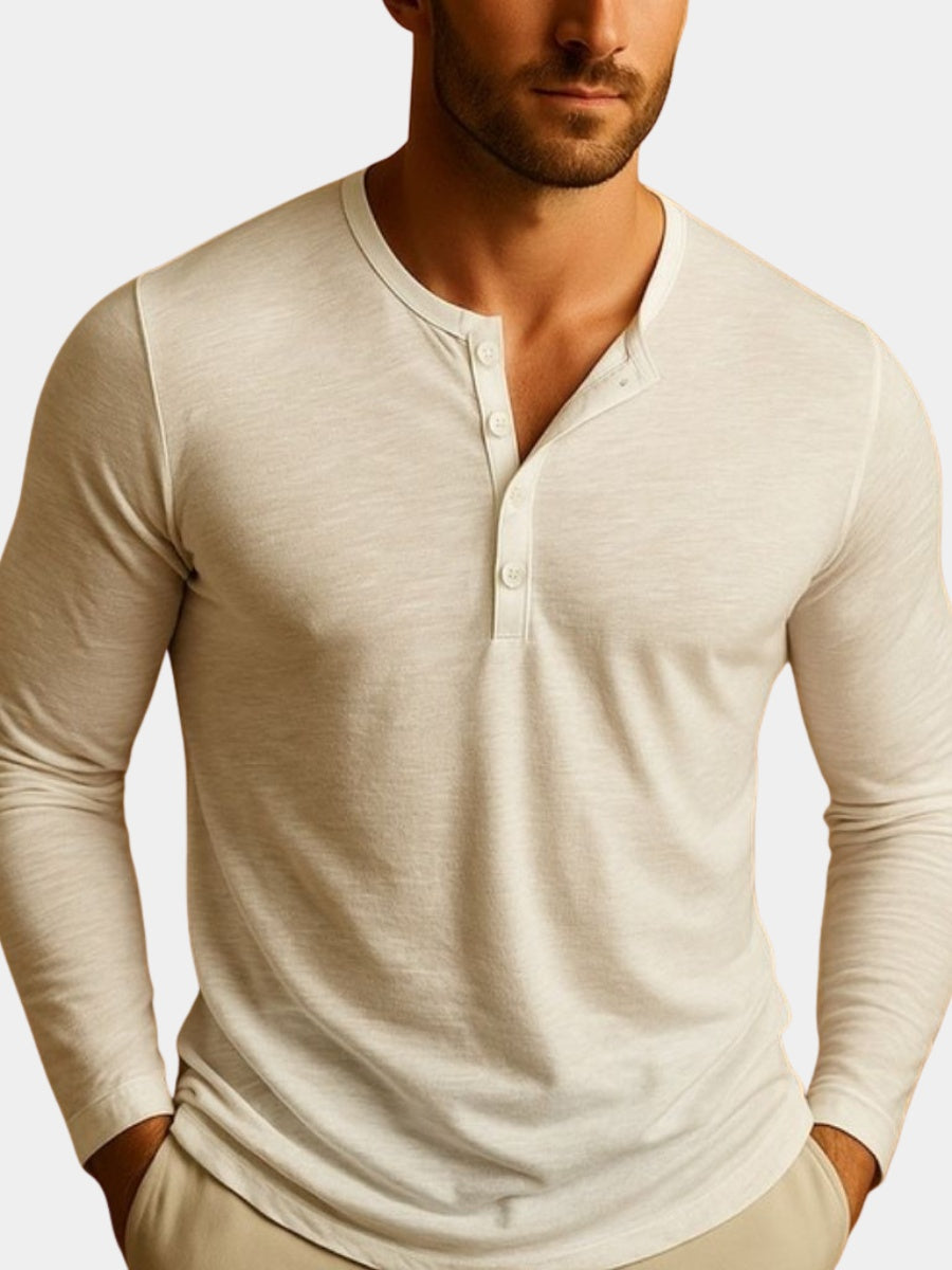 Ryder™ | Camiseta henley de manga larga slim fit