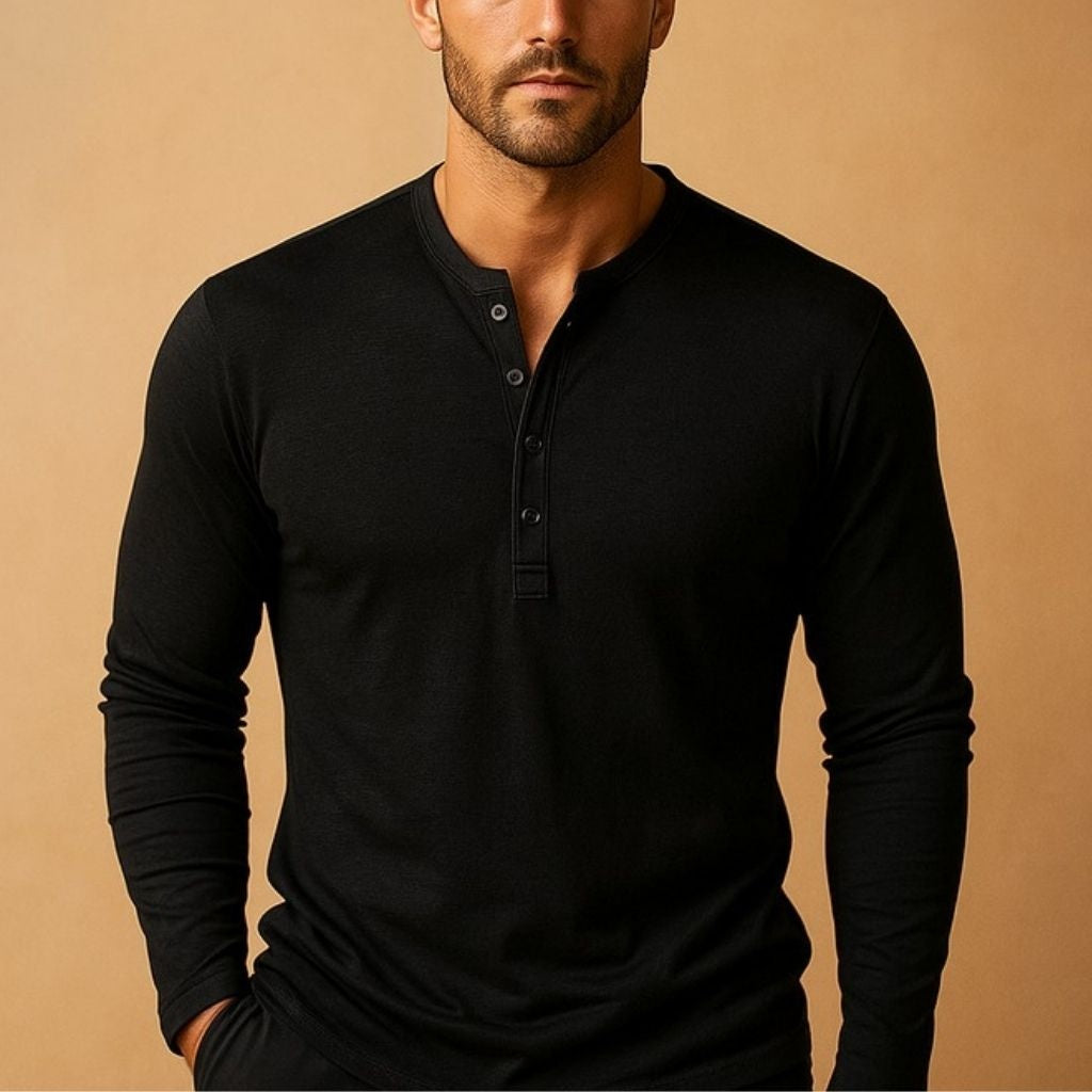 Ryder™ | Camiseta henley de manga larga slim fit