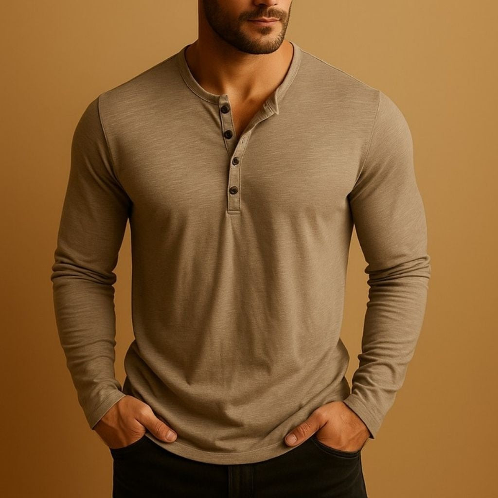 Ryder™ | Camiseta henley de manga larga slim fit