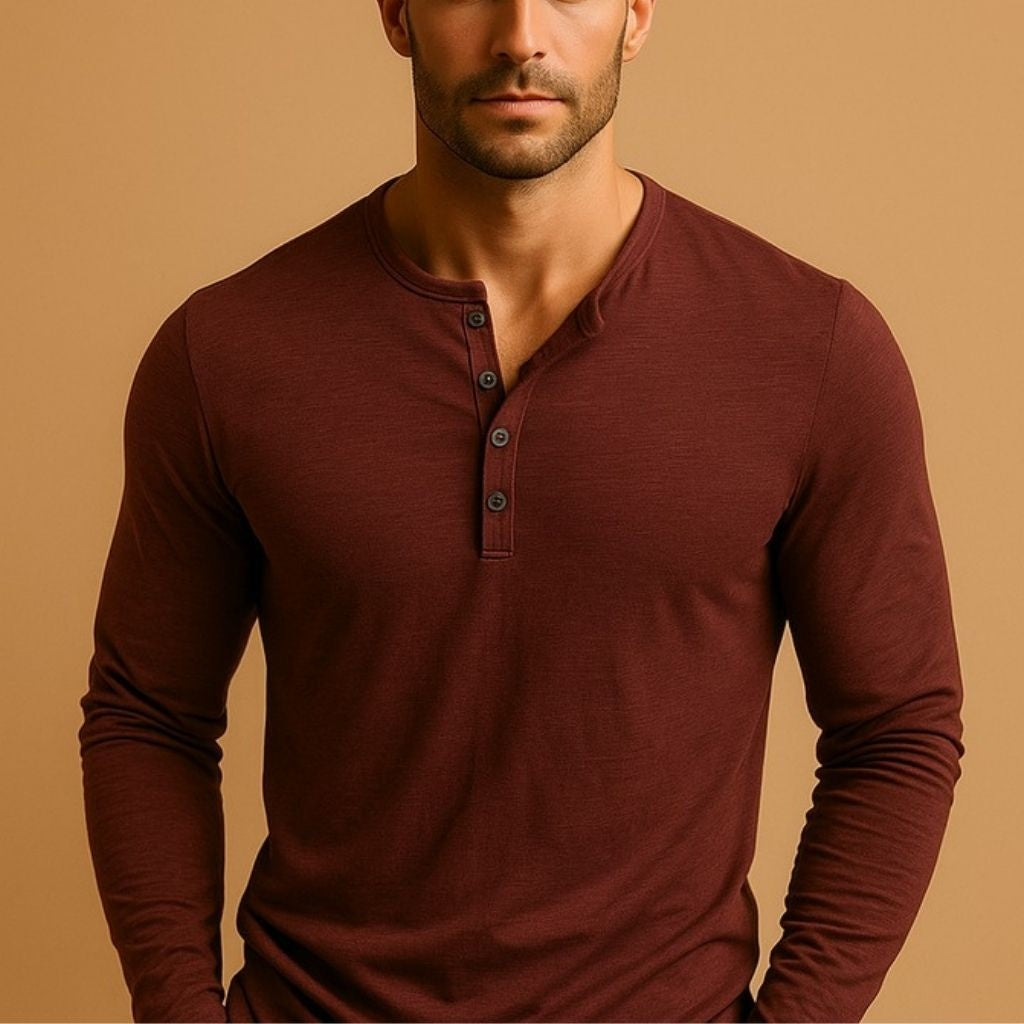 Ryder™ | Camiseta henley de manga larga slim fit