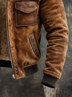 Lucas™ | Chaqueta de ante con forro sherpa para invierno