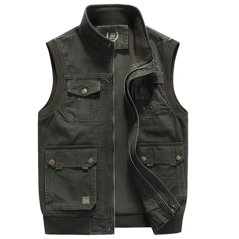 Tucker™ | Chaleco militar multibolsillos con cremallera