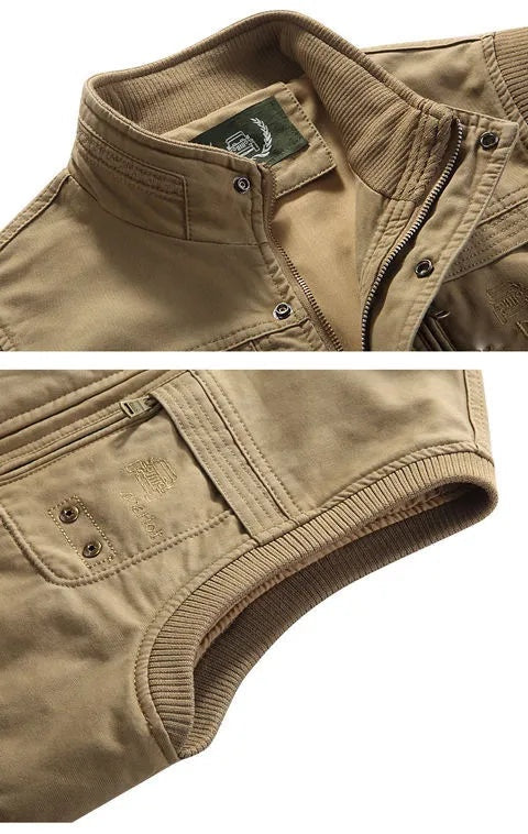Tucker™ | Chaleco militar multibolsillos con cremallera