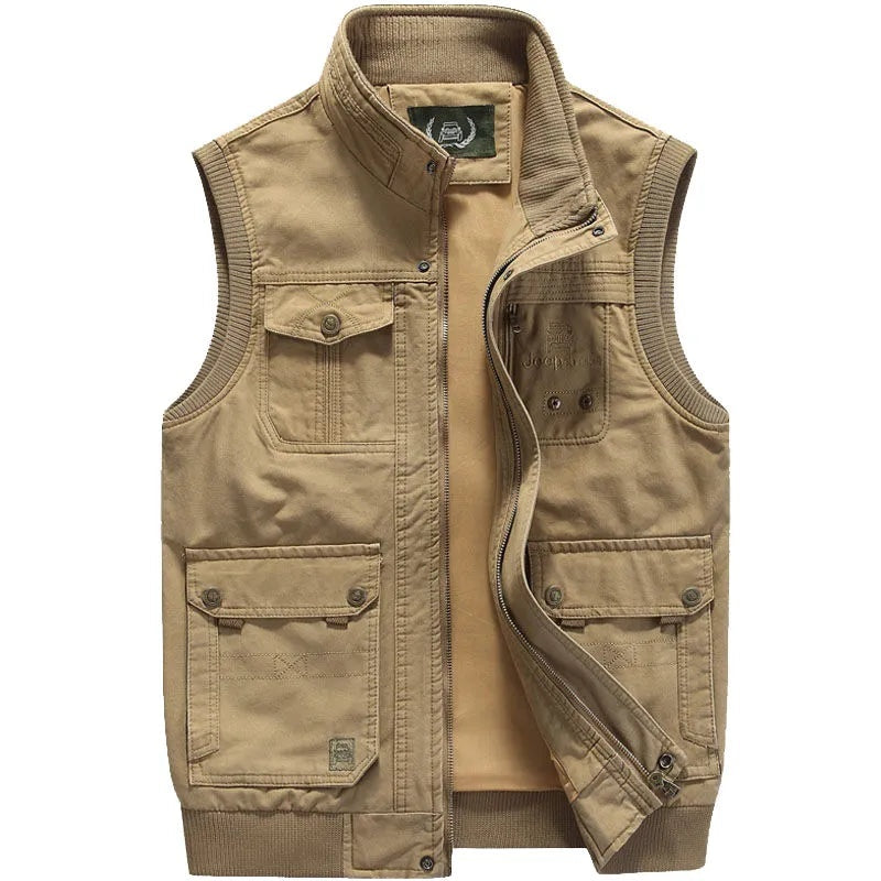 Tucker™ | Chaleco militar multibolsillos con cremallera