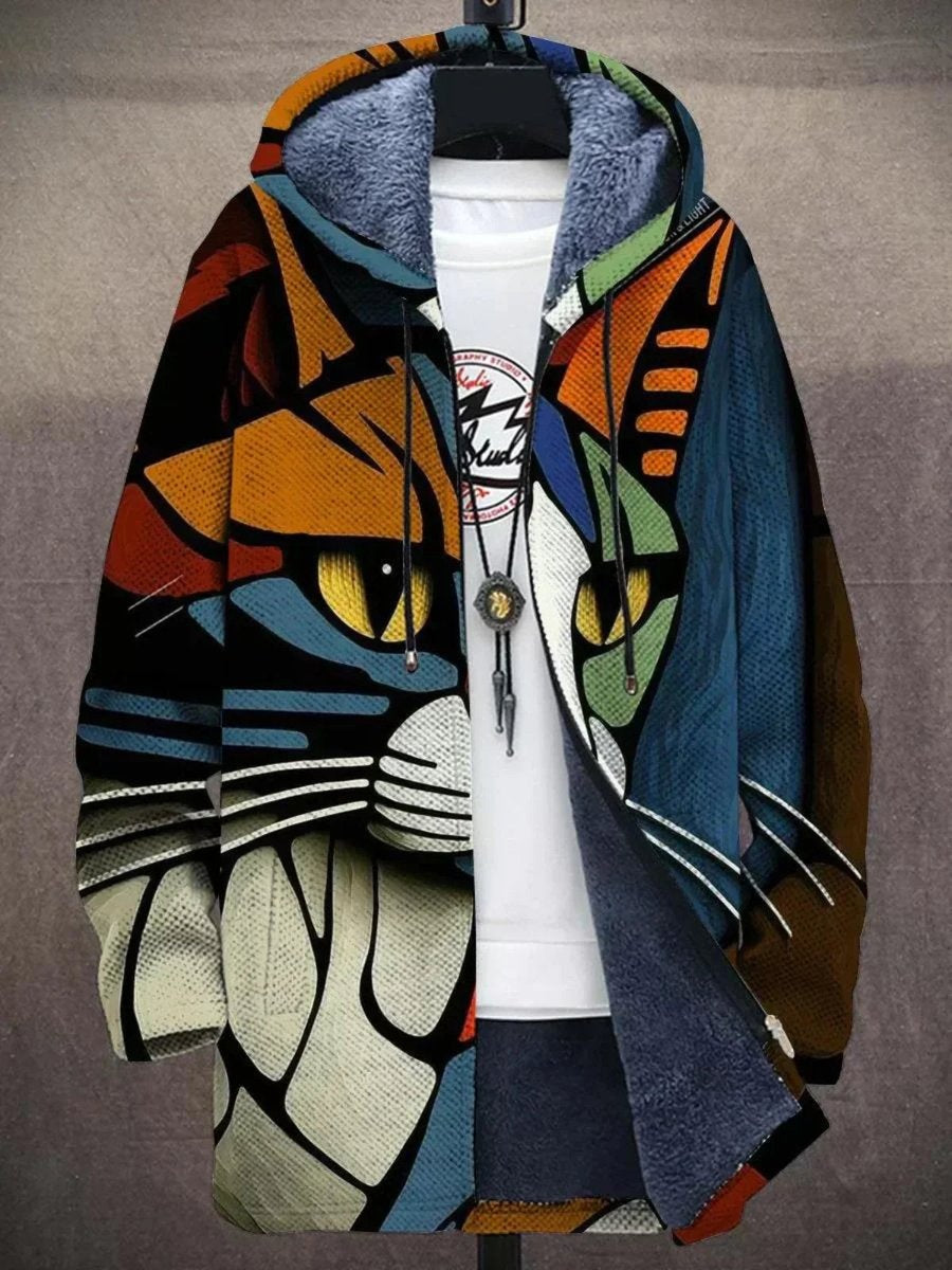Matthew™ | Sudadera con cremallera y estampado artístico forrada