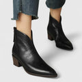 Ashley™ | Botines camperos de piel planos con punta fina