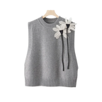Lucy™ | Conjunto de punto de 3 piezas con chaleco floral