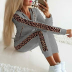Quinn™ | Conjunto deportivo con capucha y detalles de leopardo