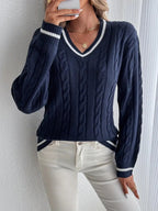 Harper™ | Jersey de ochos con escote en V y rayas