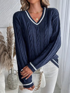 Harper™ | Jersey de ochos con escote en V y rayas