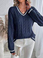 Harper™ | Jersey de ochos con escote en V y rayas