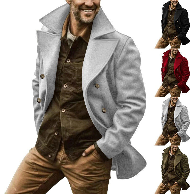 Shane™ | Abrigo de paño cruzado con cuello solapa