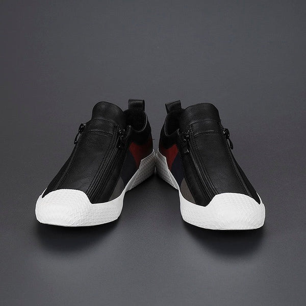 Grayson™ | Zapatillas de piel sin cordones con cremallera