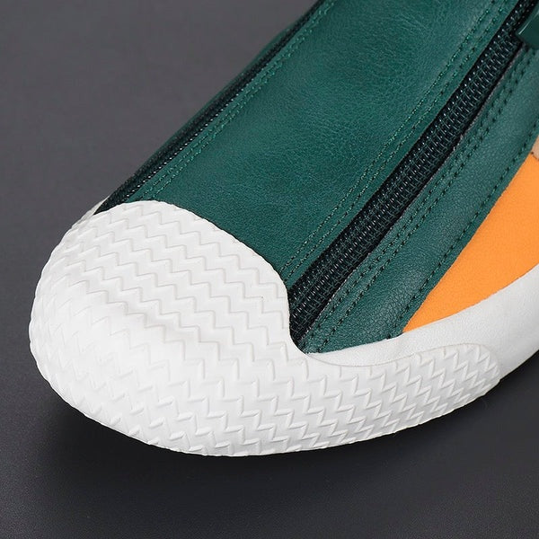 Grayson™ | Zapatillas de piel sin cordones con cremallera