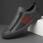 Grayson™ | Zapatillas de piel sin cordones con cremallera