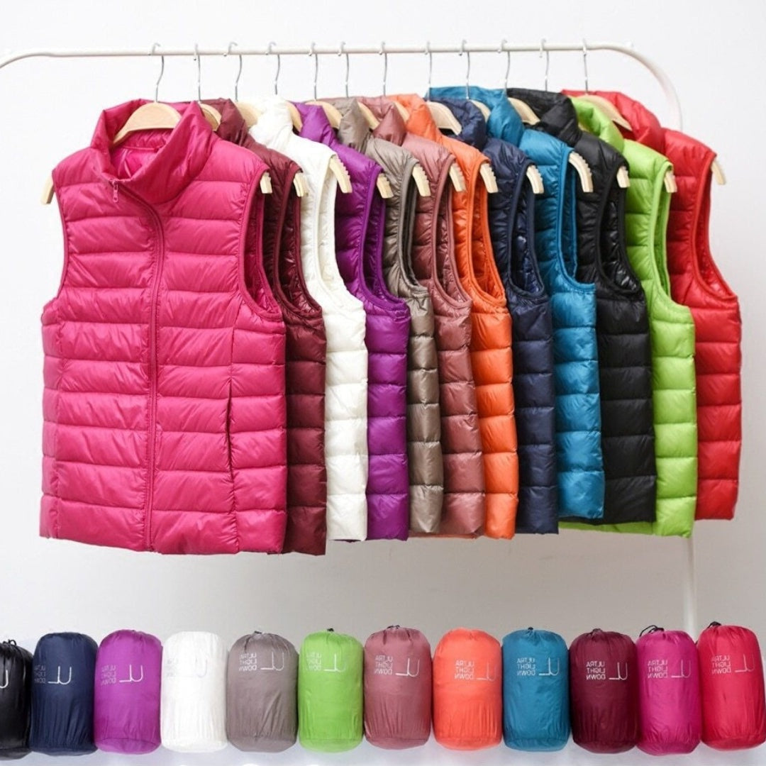 Emily™ | Chaleco acolchado ultraligero sin mangas con cuello alto