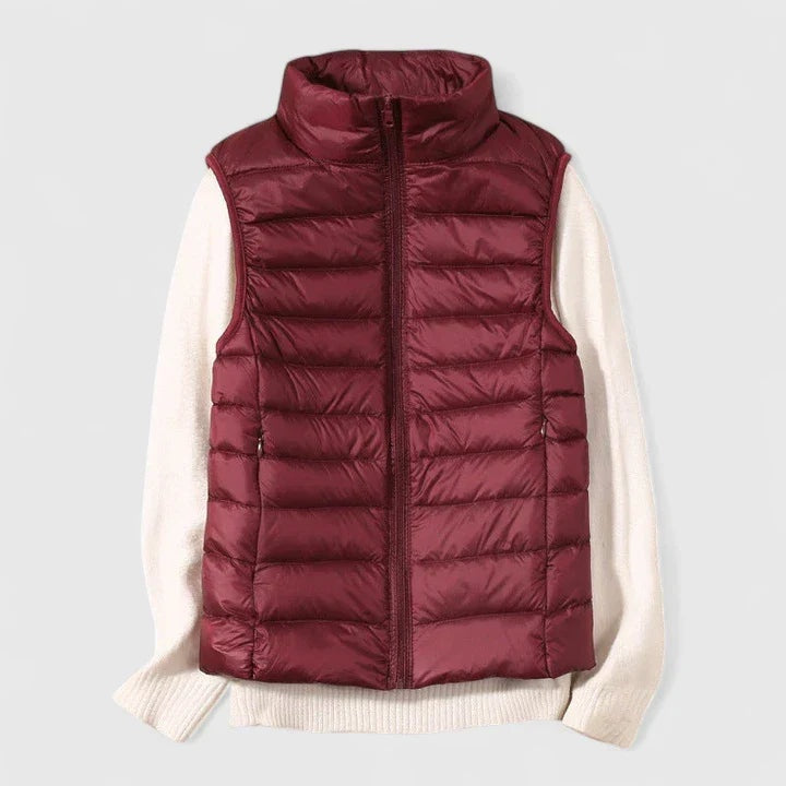 Emily™ | Chaleco acolchado ultraligero sin mangas con cuello alto