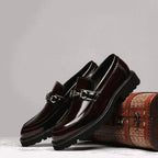 Roland™ | Mocasines de piel con hebilla y suela track