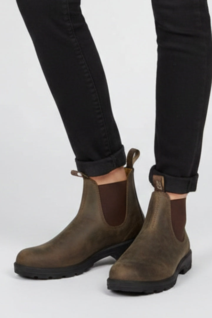 Maya™ | Botas Chelsea de piel con suela gruesa