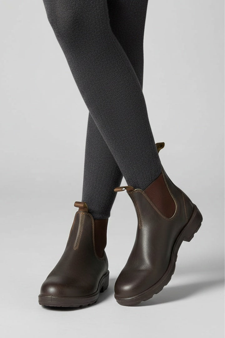 Maya™ | Botas Chelsea de piel con suela gruesa