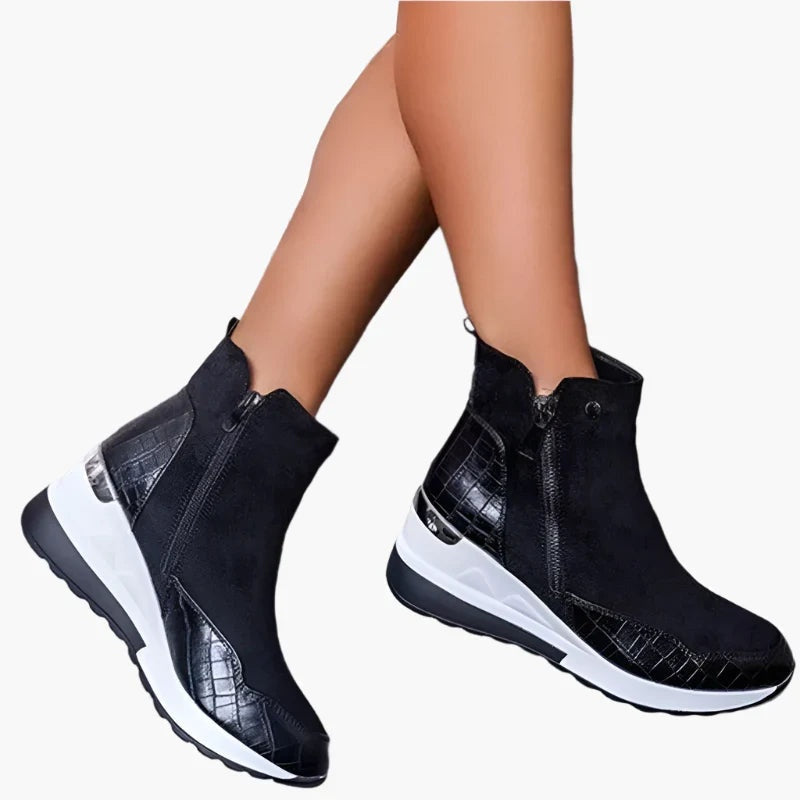 Tessa™ | Botines de plataforma con cremallera y punta redonda