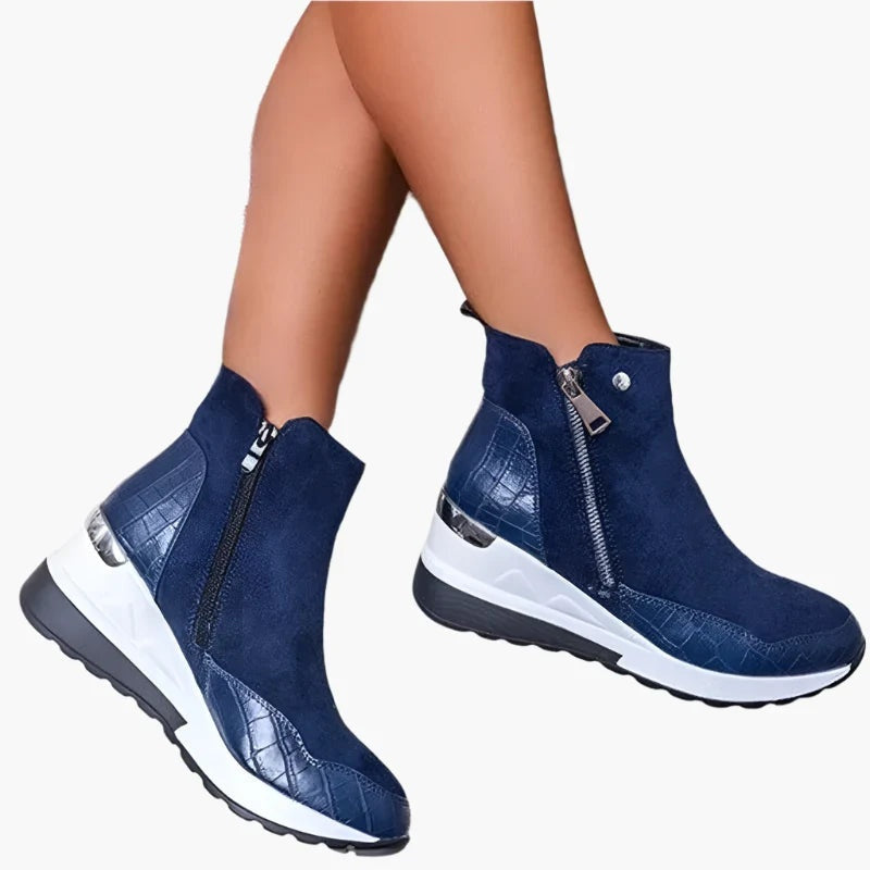 Tessa™ | Botines de plataforma con cremallera y punta redonda