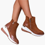 Tessa™ | Botines de plataforma con cremallera y punta redonda